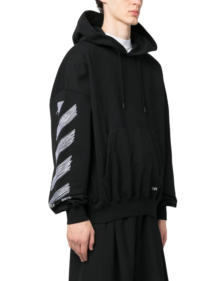 Off-White Scribble Diag Boxy Black Hoodie | Hype Vault Kuala Lumpur