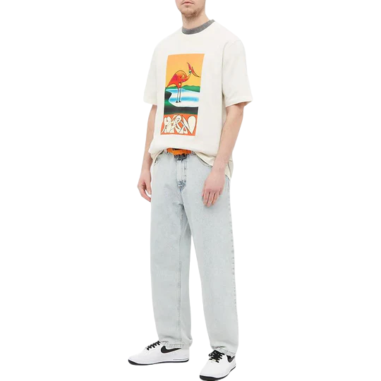 Heron Preston Heron Abstract Oversized T-Shirt White Orange | Hype Vault Kuala Lumpur