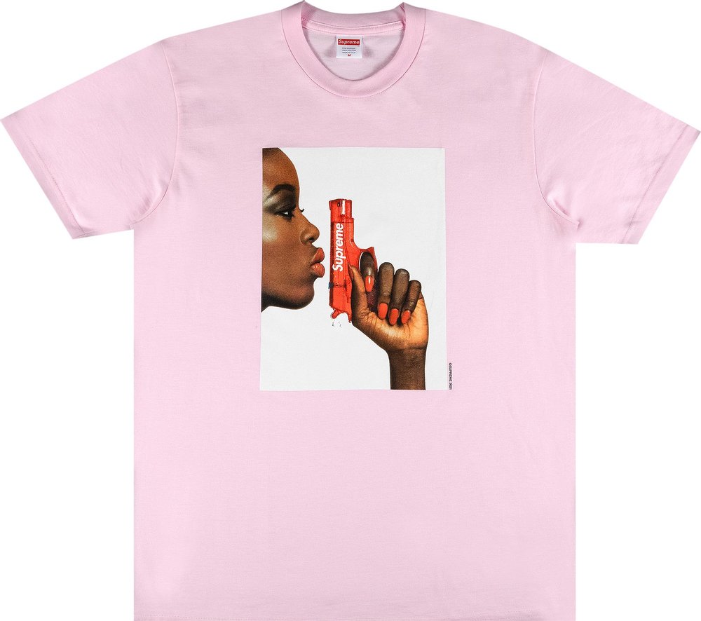 Supreme Water Pistol Tee Light Pink | Hype Vault Kuala Lumpur | Asia's Top Trusted High-End Sneakers and Streetwear Store