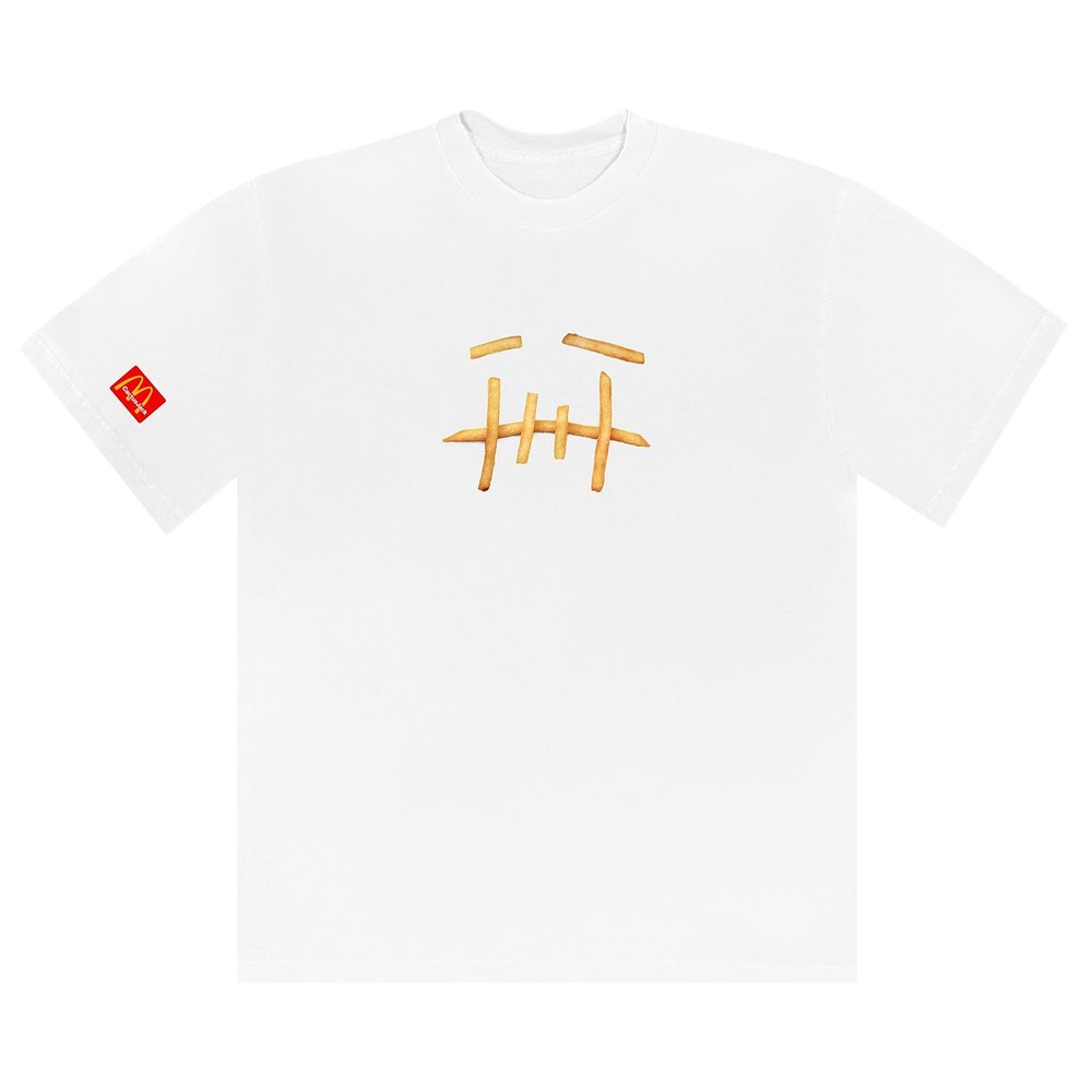 Cactus Jack Travis Scott McDonald's Fry Tee White  | Hype Vault Kuala Lumpur | Asia's Top Trusted High-End Sneakers and Streetwear Store