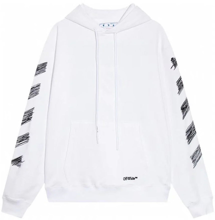 Off-White Scribble Diag Boxy White Hoodie | Hype Vault Kuala Lumpur