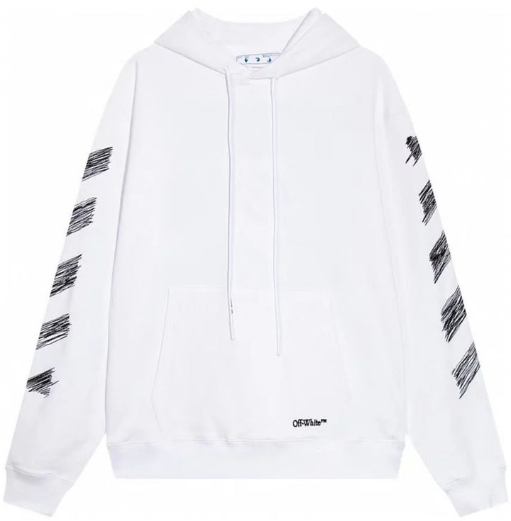 Off-White Scribble Diag Boxy White Hoodie | Hype Vault Kuala Lumpur