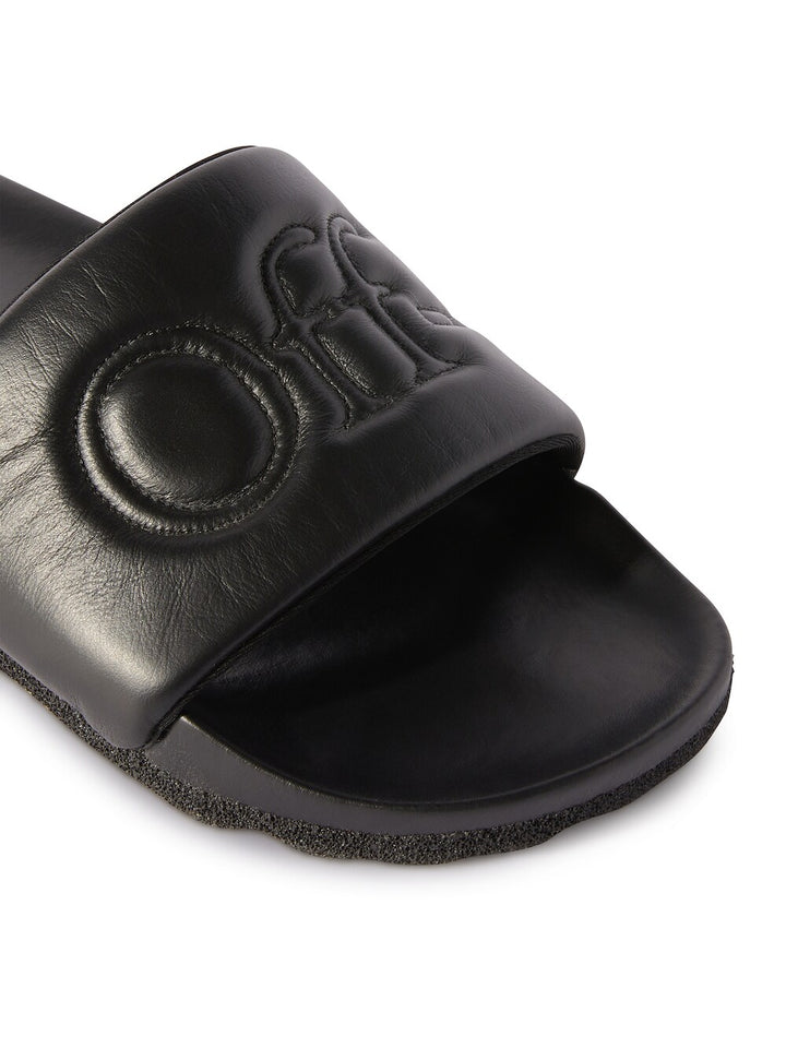 Off-White Bookish Leather Black Slide | Hype Vault Kuala Lumpur