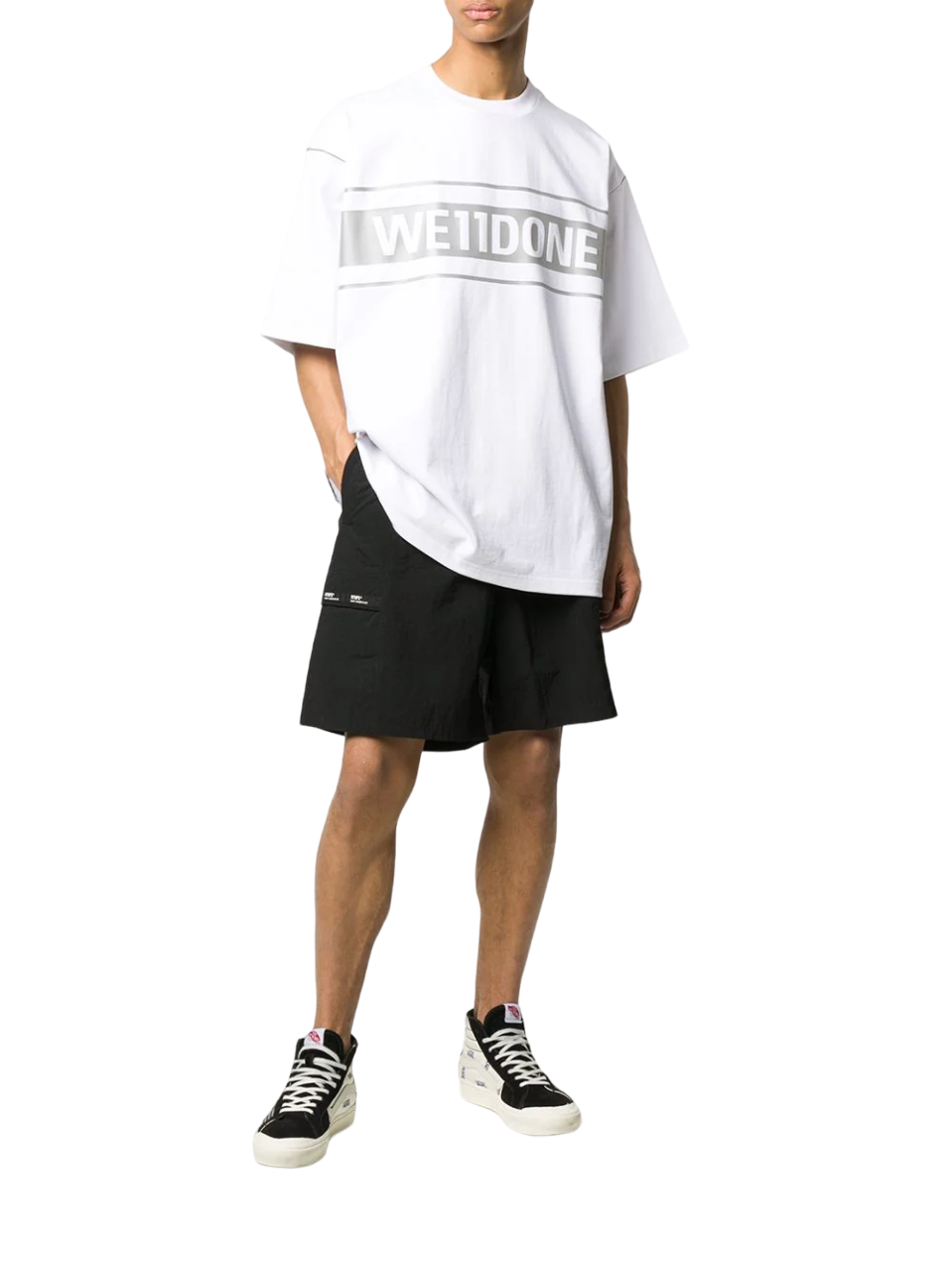 We11done Reflective Logo T-Shirt White | Hype Vault Kuala Lumpur
