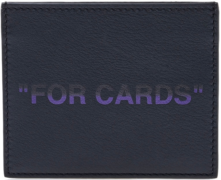 Off-White Slogan Print Leather Cardholder | Hype Vault Kuala Lumpur