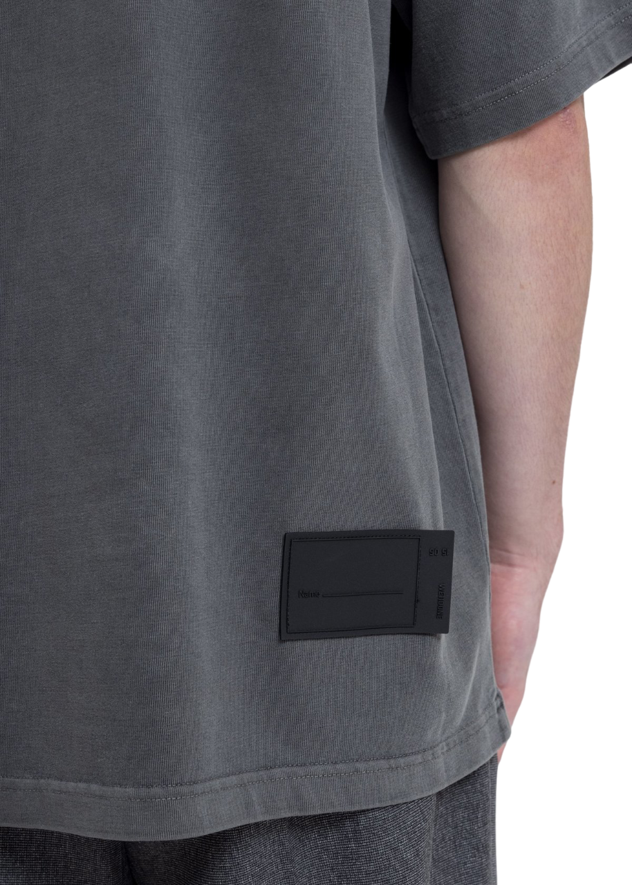 We11done Washed Logo T-Shirt Charcoal | Hype Vault Kuala Lumpur