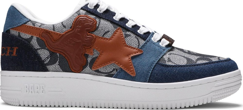 A Bathing Ape Bape x Coach Bapesta Denim Blue | Hype Vault Kuala Lumpur | Asia's Top Trusted High-End Sneakers and Streetwear Store