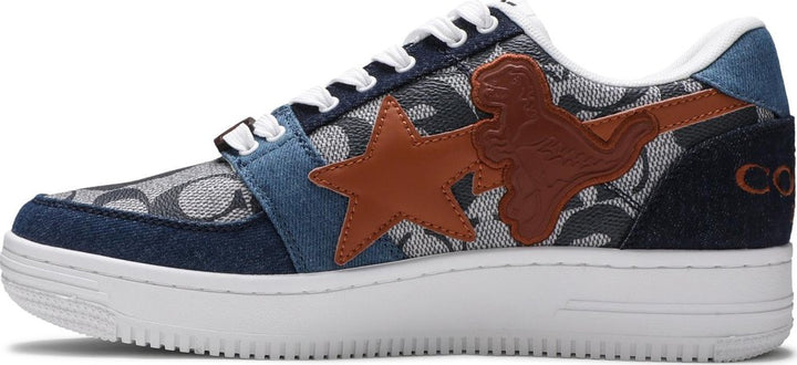 A Bathing Ape Bape x Coach Bapesta Denim Blue | Hype Vault Kuala Lumpur | Asia's Top Trusted High-End Sneakers and Streetwear Store