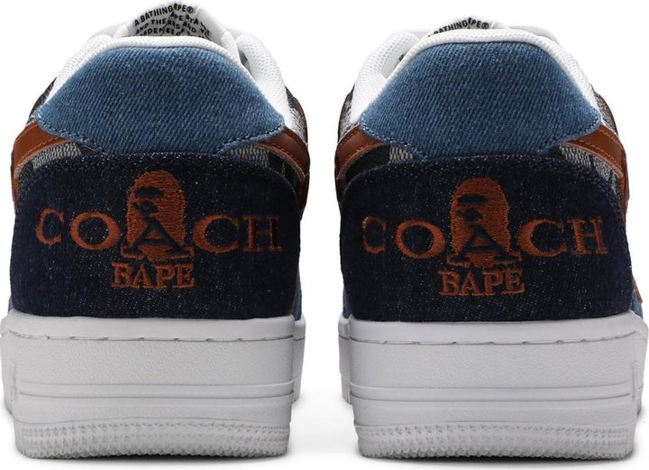 A Bathing Ape Bape x Coach Bapesta Denim Blue | Hype Vault Kuala Lumpur | Asia's Top Trusted High-End Sneakers and Streetwear Store