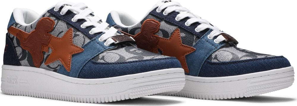 A Bathing Ape Bape x Coach Bapesta Denim Blue | Hype Vault Kuala Lumpur | Asia's Top Trusted High-End Sneakers and Streetwear Store