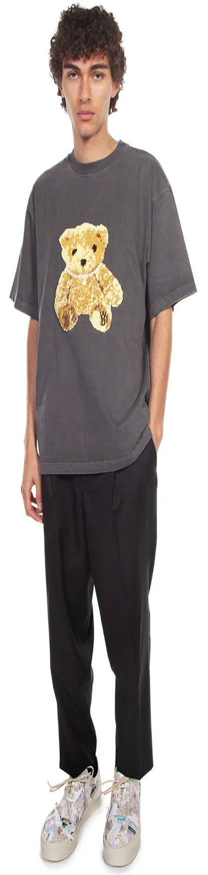 We11done Embroidered Teddy T-Shirt Charcoal | Hype Vault Kuala Lumpur