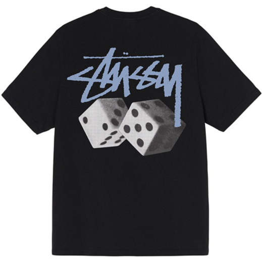 Stussy Roll The Dice Pigment Dyed Tee Black | Hype Vault Kuala Lumpur | Asia's Top Trusted High-End Sneakers and Streetwear Store