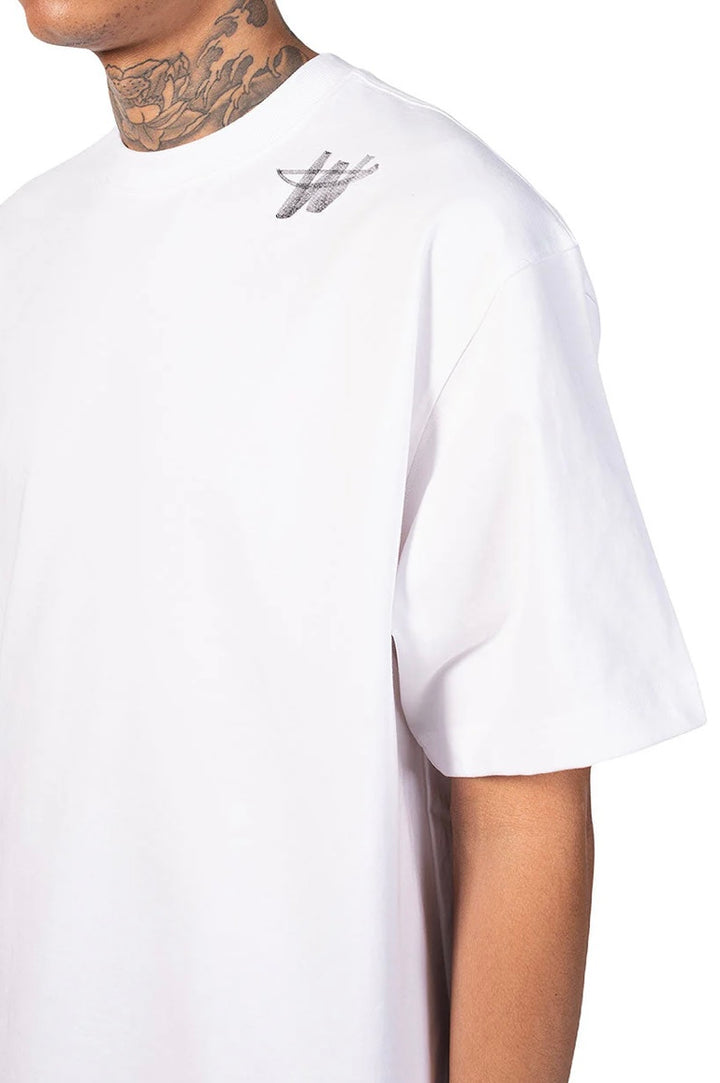 We11done Cotton WD Logo T-Shirt White | Hype Vault Kuala Lumpur