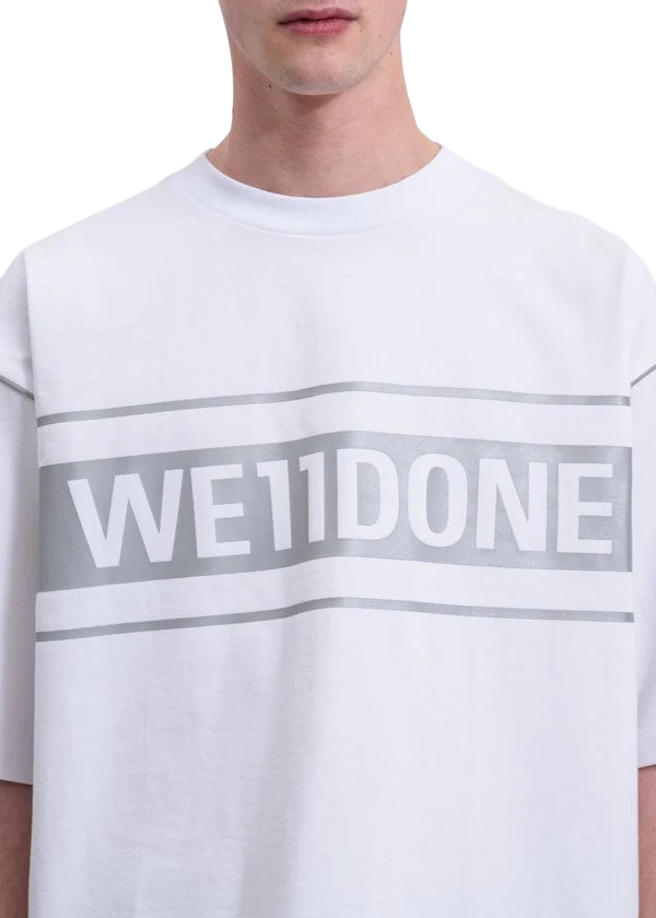 We11done Reflective Logo T-Shirt White | Hype Vault Kuala Lumpur