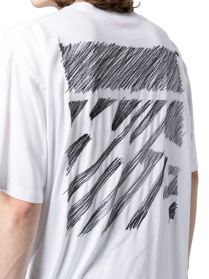 Off-White Scribble Diag Oversized S/S White T-Shirt | Hype Vault Kuala Lumpur