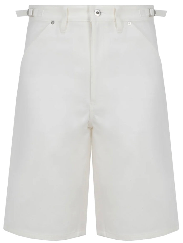 Jil Sander Logo Embroidered Denim Shorts White | Hype Vault Kuala Lumpur