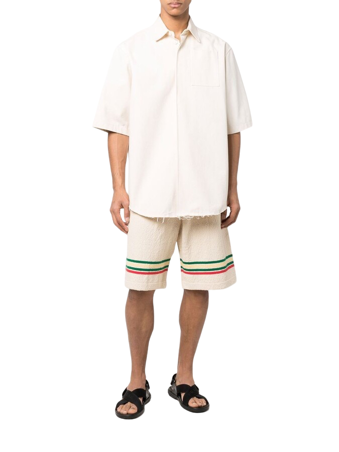 Jil Sander Stripe-Print Colored Shorts Beige | Hype Vault Kuala Lumpur