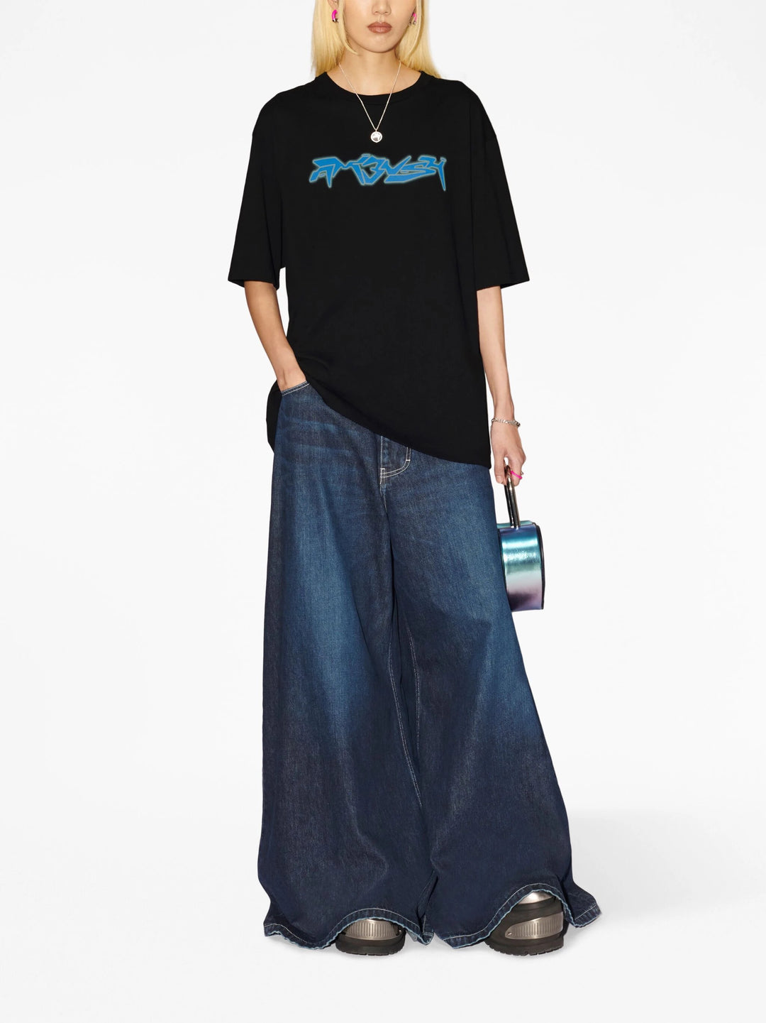 AMBUSH Neon Graphic T-Shirt Tap Shoe Bonnie Blue | Hype Vault Kuala Lumpur