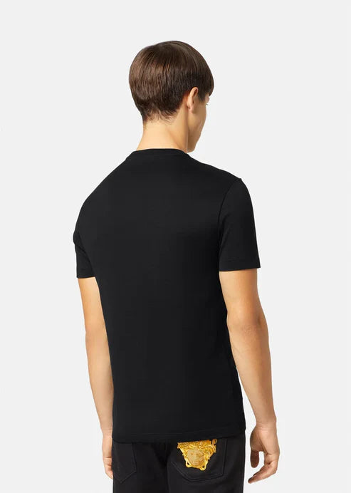 Versace T-Shirt Tessuto Jersey Cotone Con Ricamo Medusa E Scritta | Hype Vault Kuala Lumpur