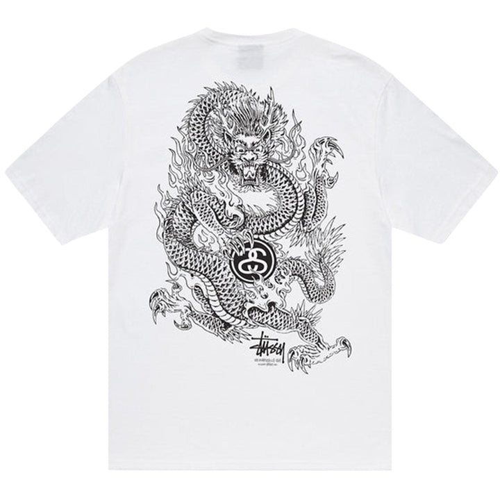 Stussy Dragon Tee White | Hype Vault Kuala Lumpur | Asia's Top Trusted High-End Sneakers and Streetwear Store | Guaranteed 100% authentic