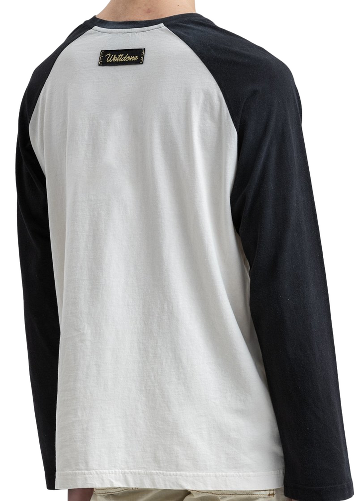 We11done Black Monster Long Sleeve Raglan T-Shirt | Hype Vault Kuala Lumpur