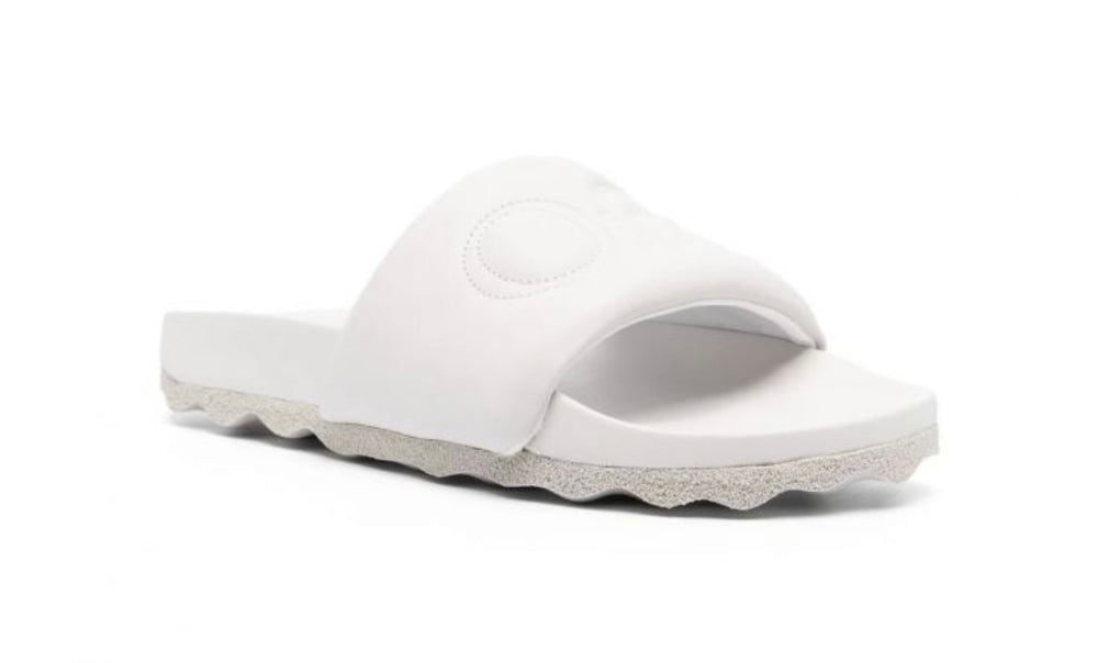 Off-White Bookish Leather Grey Slide | Hype Vault Kuala Lumpur