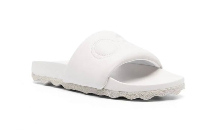 Off-White Bookish Leather Grey Slide | Hype Vault Kuala Lumpur