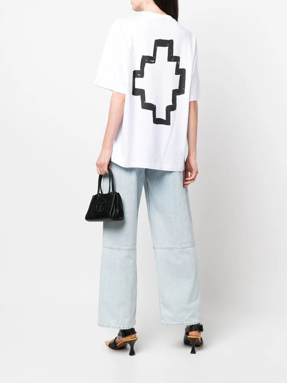 Marcelo Burlon Tempera Cross Over T-Shirt White | Hype Vault Kuala Lumpur