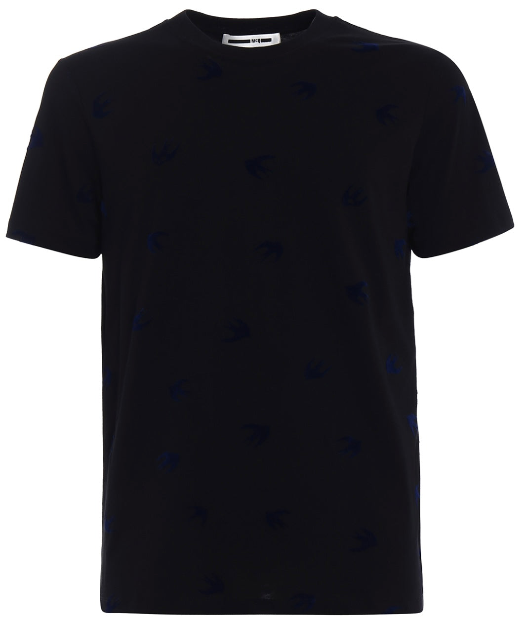 McQ Alexander McQueen Flocked Swallow Blue T-Shirt Black | Hype Vault Kuala Lumpur