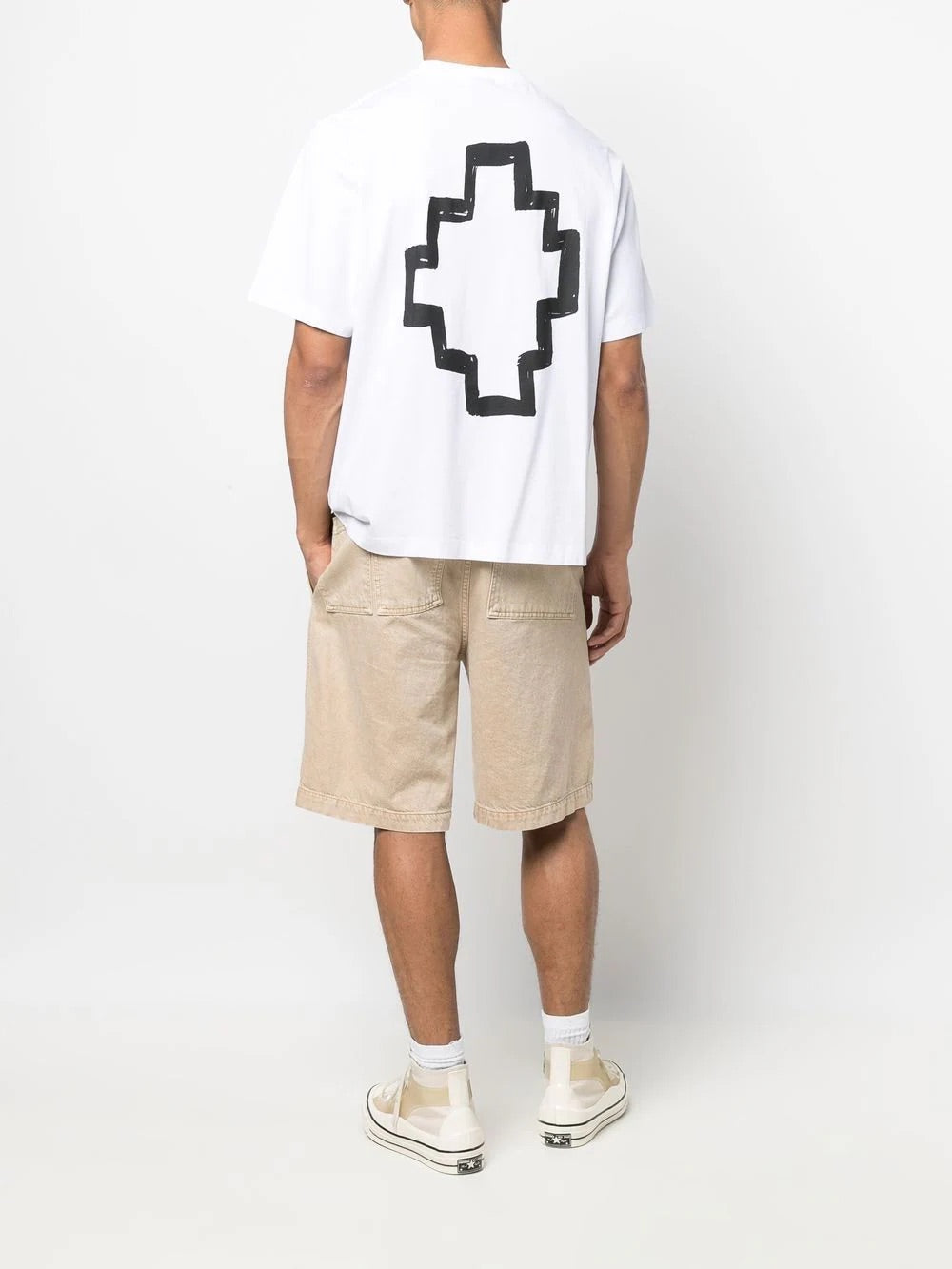 Marcelo Burlon Tempera Cross Over T-Shirt White | Hype Vault Kuala Lumpur