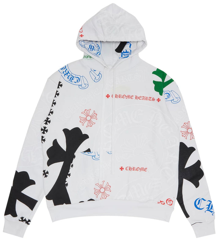 Chrome Hearts Stencil White Hoodie | Hype Vault Kuala Lumpur