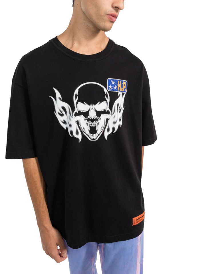 Heron Preston Flaming Skull T-Shirt Black | Hype Vault Kuala Lumpur