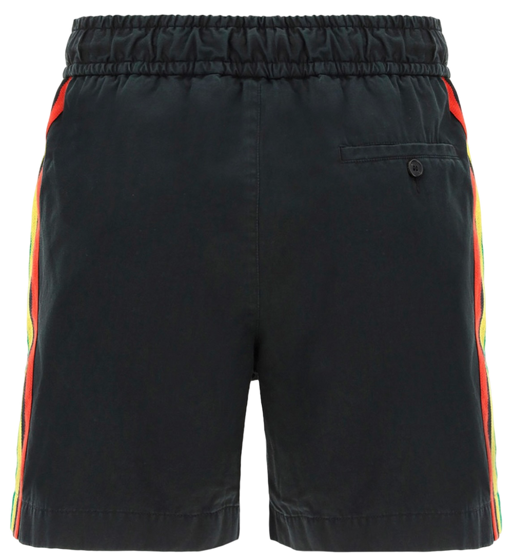 Palm Angels Exodus Striped Track Short Black | Hype Vault Kuala Lumpur