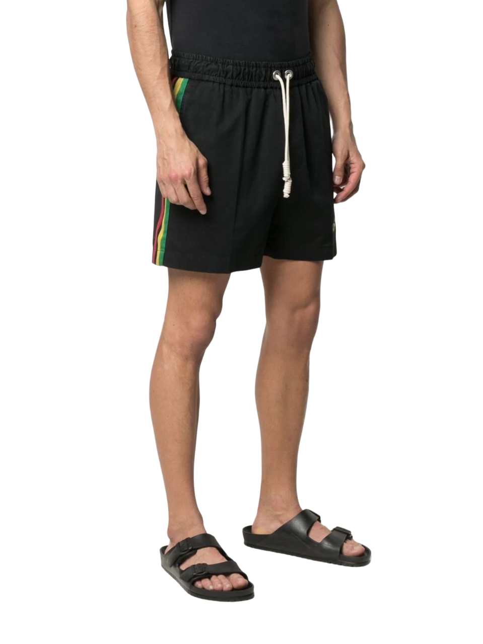 Palm Angels Exodus Striped Track Short Black | Hype Vault Kuala Lumpur