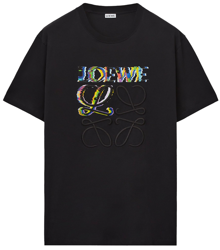 Logo Glitch Anagram T-Shirt Black | Hype Vault