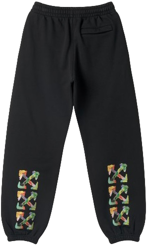 Off-White Brush Arr Slim Black Multicolour Sweatpants | Hype Vault Kuala Lumpur