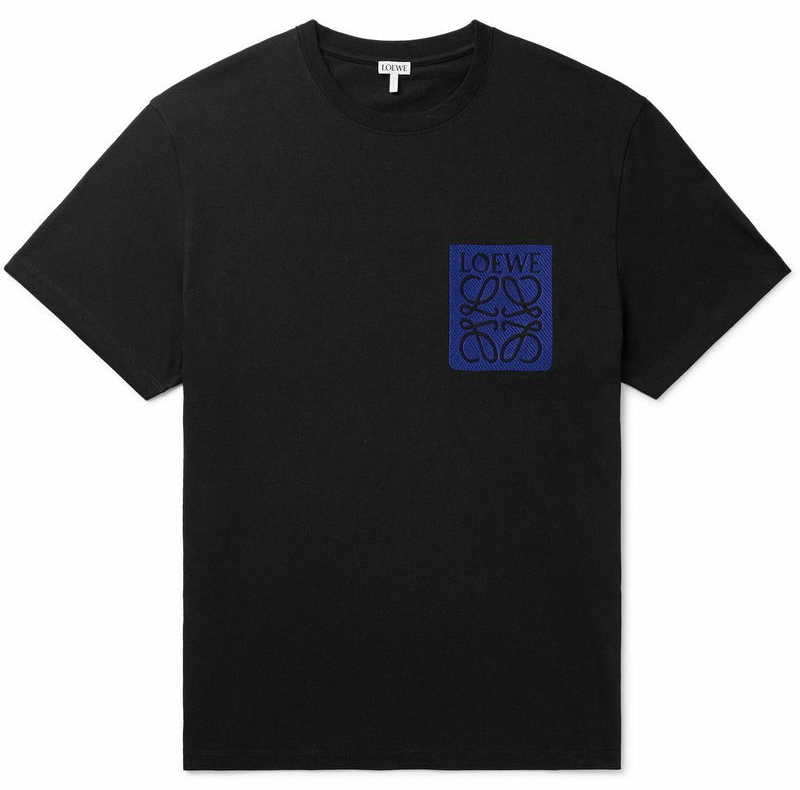 Loewe Blue Anagram on Black T-Shirt Relaxed Fit – Hype Vault