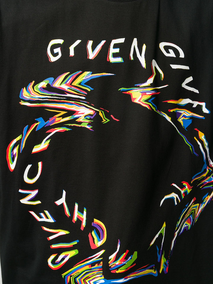 Givenchy Glitch Printed T-Shirt Black Regular Fit | Hype Vault Kuala Lumpur