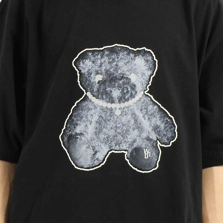 We11done Pearl Necklace Teddy T-Shirt Black | Hype Vault Kuala Lumpur