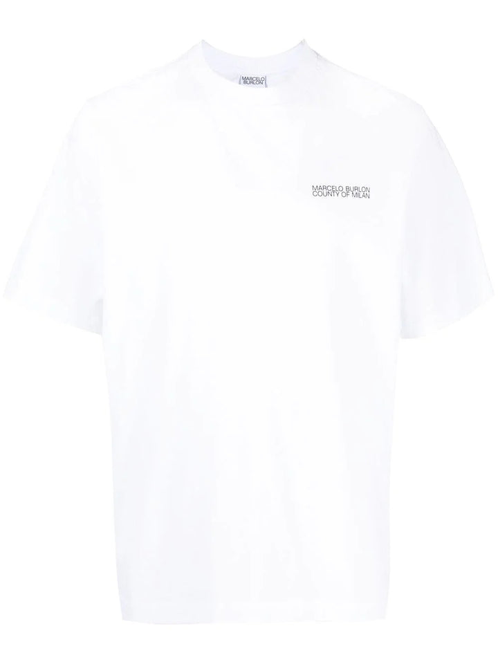 Marcelo Burlon Tempera Cross Over T-Shirt White | Hype Vault Kuala Lumpur