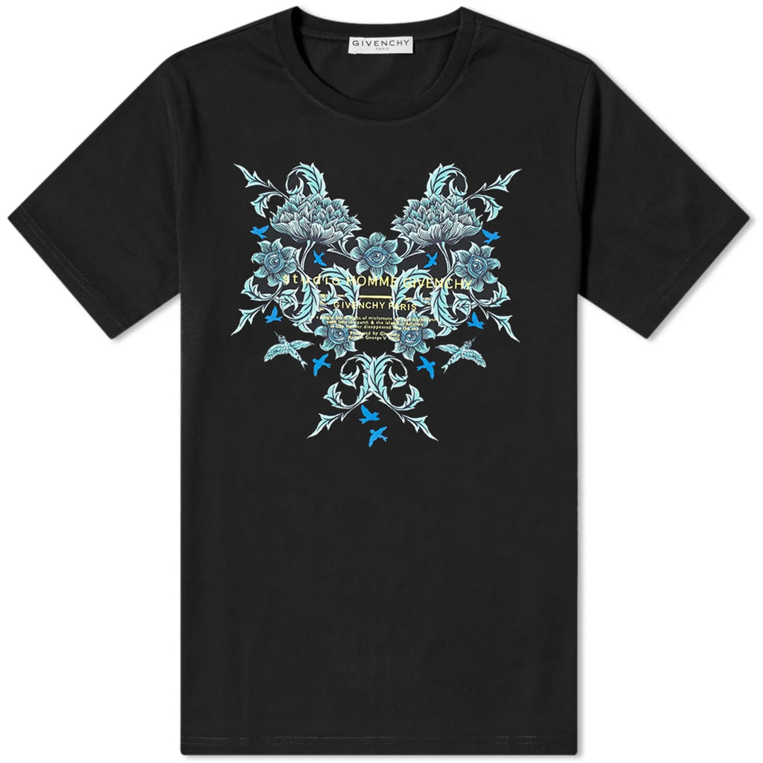 Givenchy Studio Homme Floral Printed T-Shirt Black Regular Fit | Hype Vault Kuala Lumpur