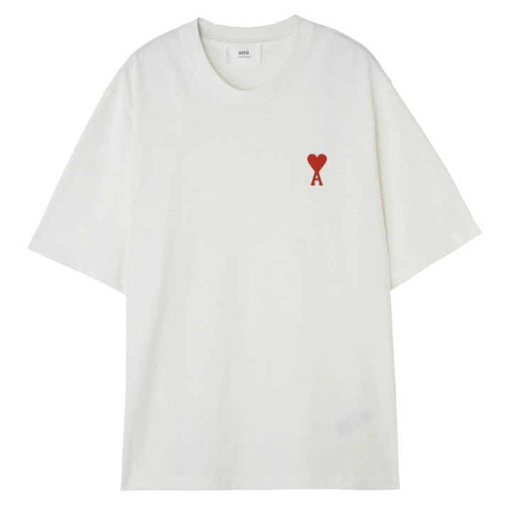 Ami Paris Tonal Ami De Coeur T-Shirt Natural White (SS23) | Hype Vault Kuala Lumpur