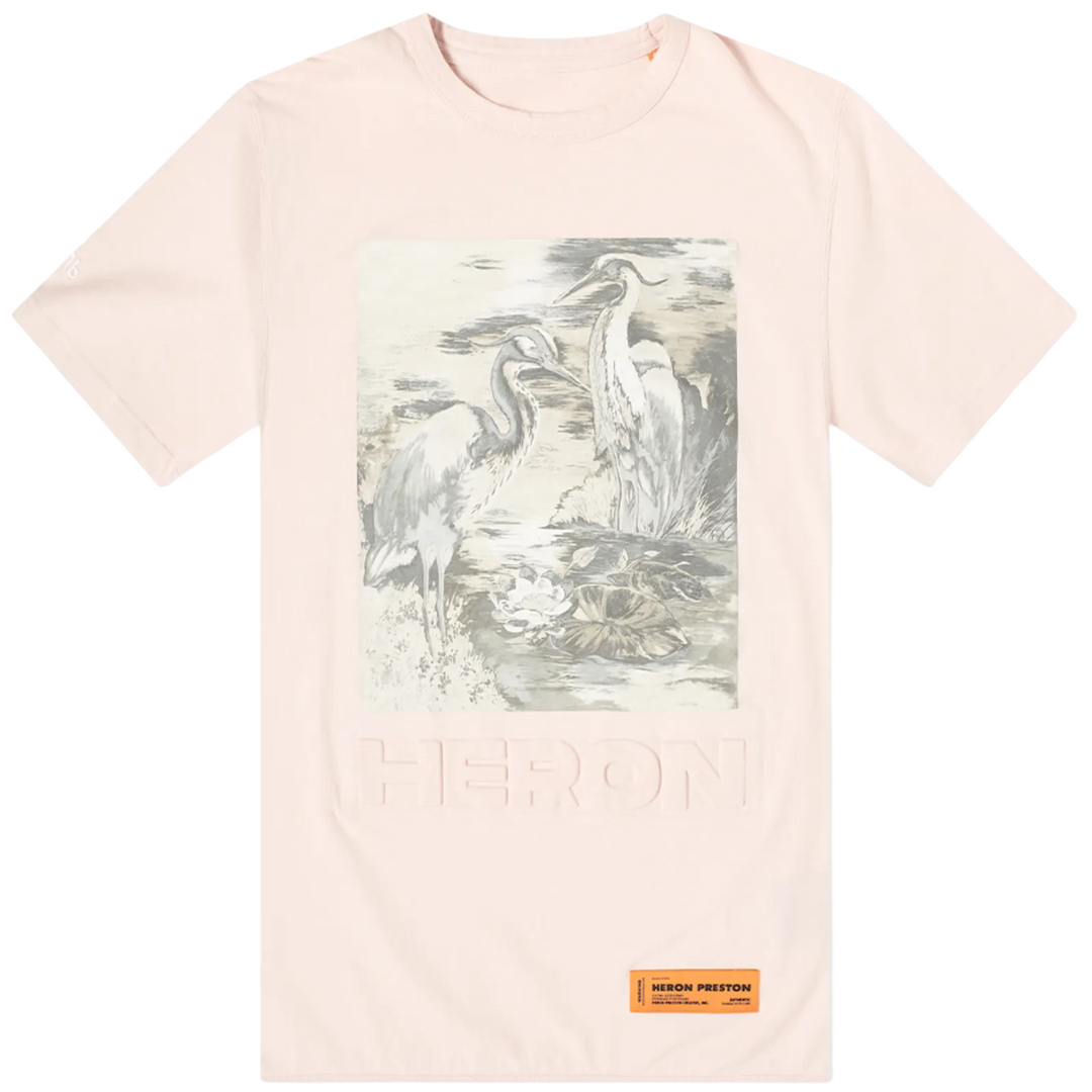 Heron Preston Heron Debossed Birds T-Shirt Pink | Hype Vault Kuala Lumpur