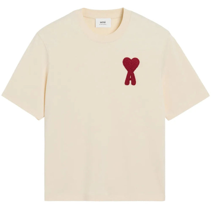 Ami De Coeur Patch T-Shirt Beige | Hype Vault Kuala Lumpur | Authentic luxury, streetwear and sneakers destination