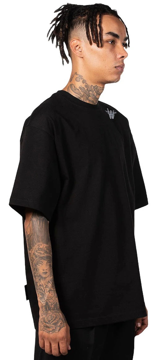 We11done Cotton WD Logo T-Shirt Black | Hype Vault Kuala Lumpur