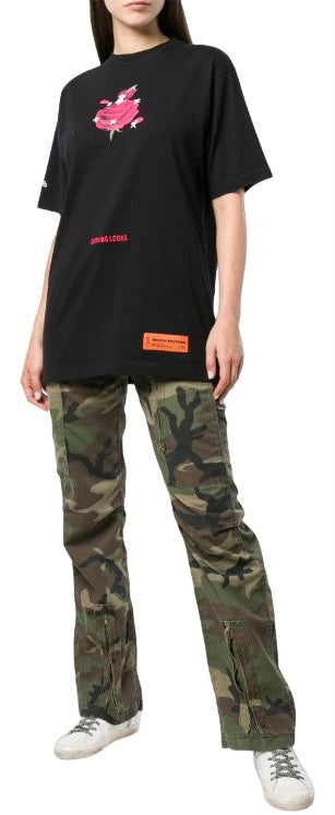 Heron Preston Serving Looking T-Shirt Black Fuchsia | Hype Vault Kuala Lumpur