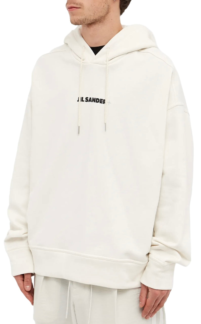 Jil Sander Plus Logo Popover Hoodie White | Hype Vault Kuala Lumpur