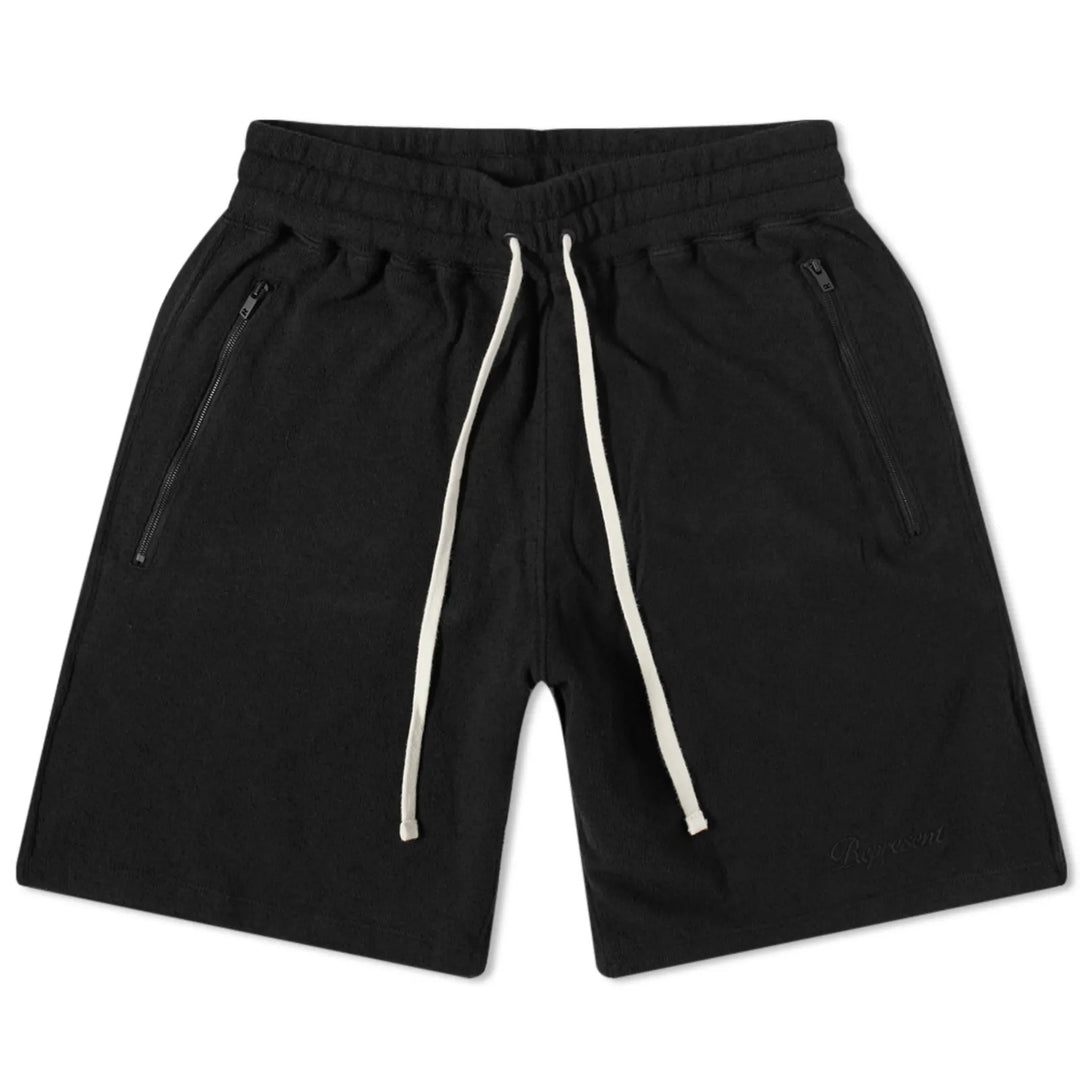 Represent Boucle Knit Shorts Jet Black | Hype Vault Kuala Lumpur