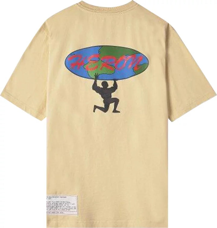 Heron Preston T-Shirt Atlas Beige Blue | Hype Vault Kuala Lumpur