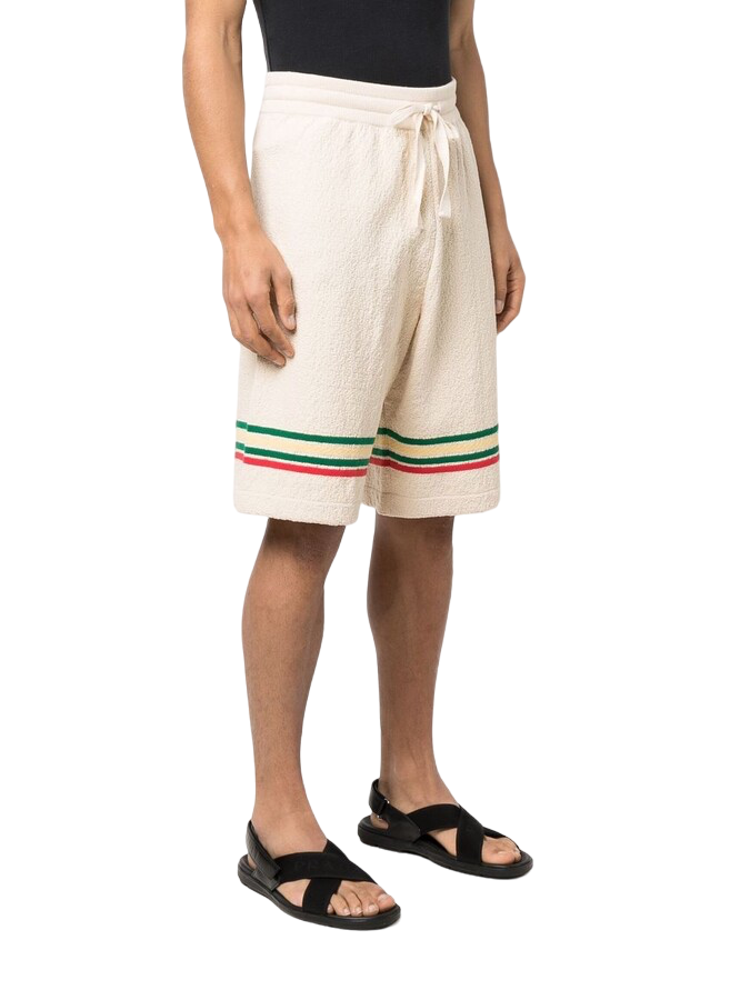 Jil Sander Stripe-Print Colored Shorts Beige | Hype Vault Kuala Lumpur
